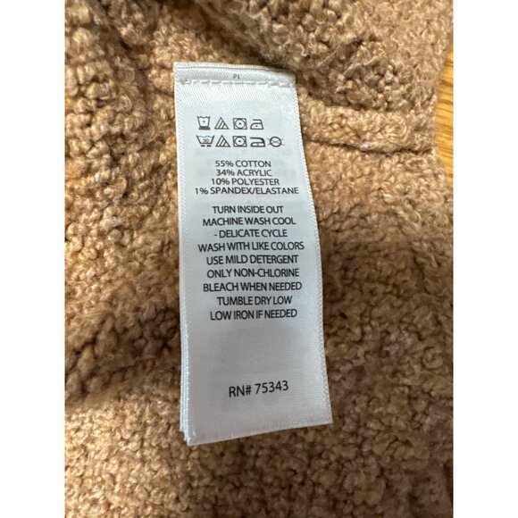 Cupcakes & Cashmere Brown Turtleneck Long Sleeve Sweater Women's Size M - Picture 7 of 10